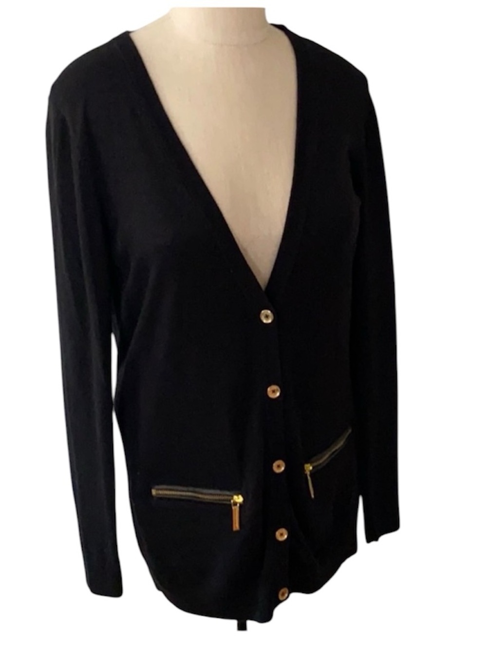 Michael Kors black cardigan sweater size small